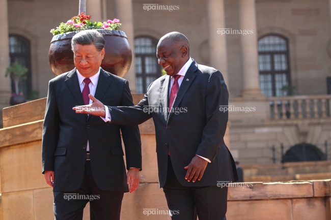 11666414 - South African President Ramaphosa and Chinese President Xi meet  in PretoriaSearch | EPA
